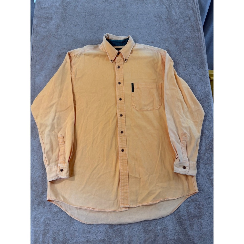 Abercrombie & Fitch Northeast Regional Trail Ranger Shirt Mens ‎ M Orange FADED